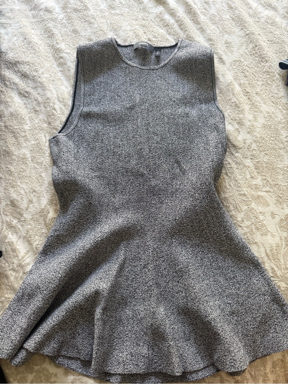Theory Sleeveless Gray Mini Fit-and-Flare Dress